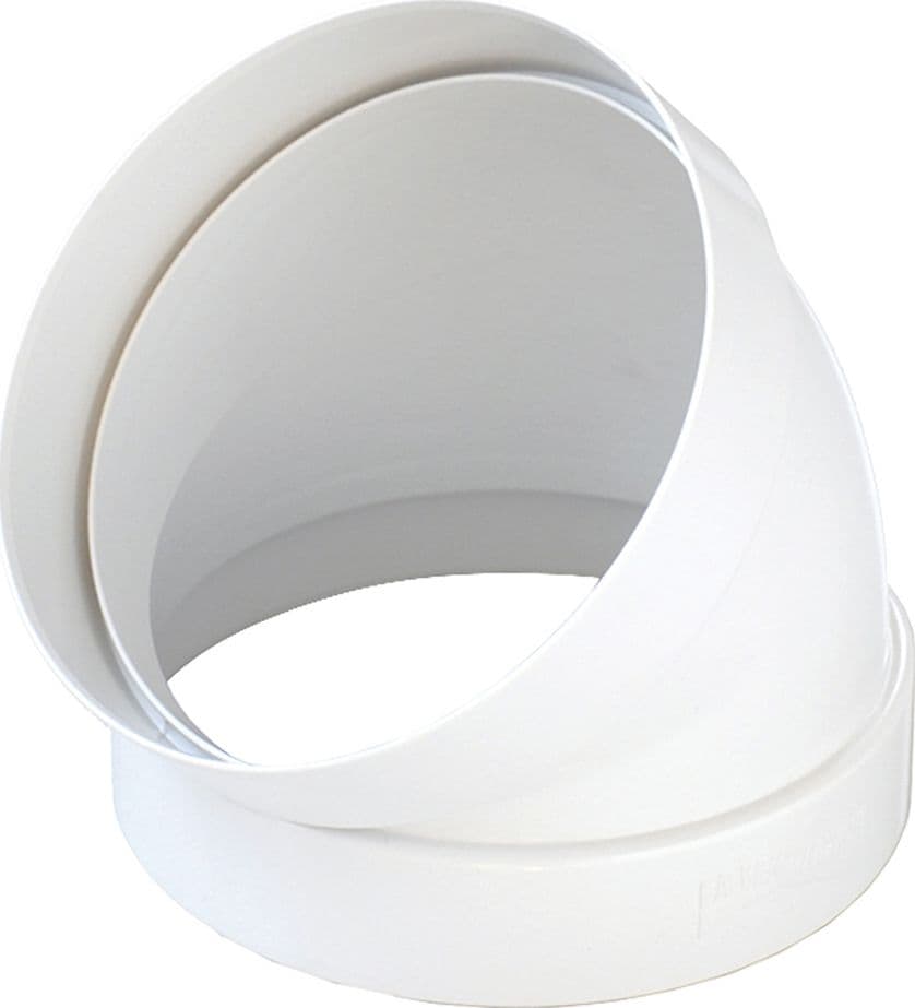Curva per Aerazione Canalizzata 45° Ø la Ventilazione in PVC 100 mm