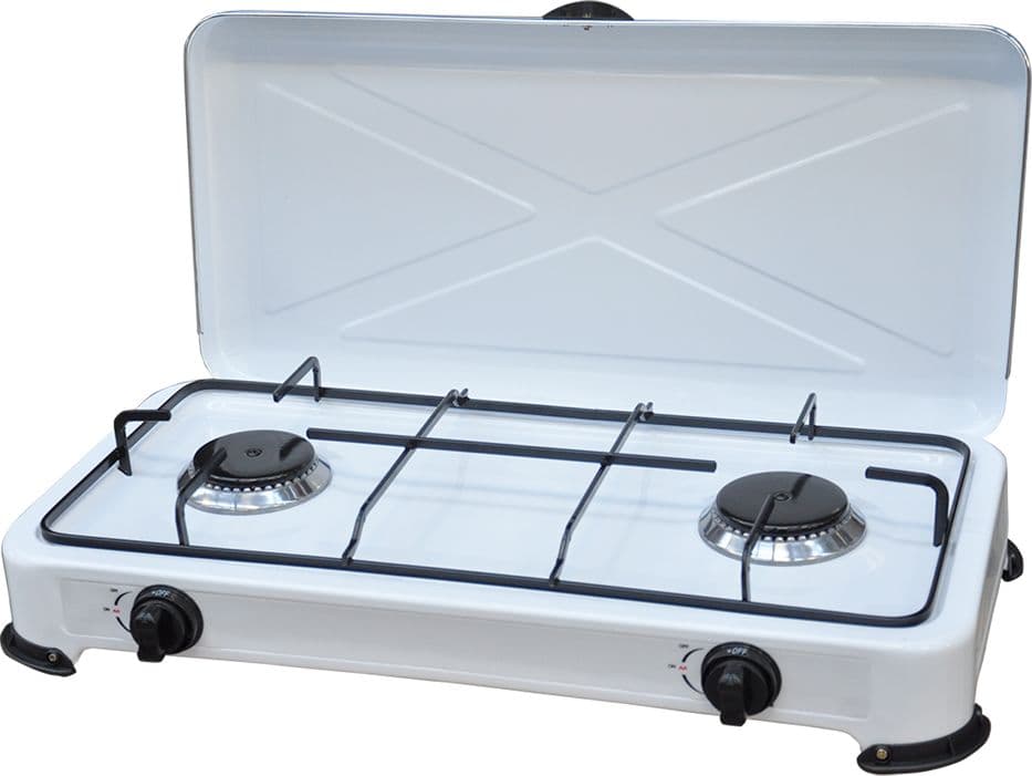 Fornello 2 Fuochi a Gas Gpl Kasart 58 X 28 X in Acciaio Inox 11 cm
