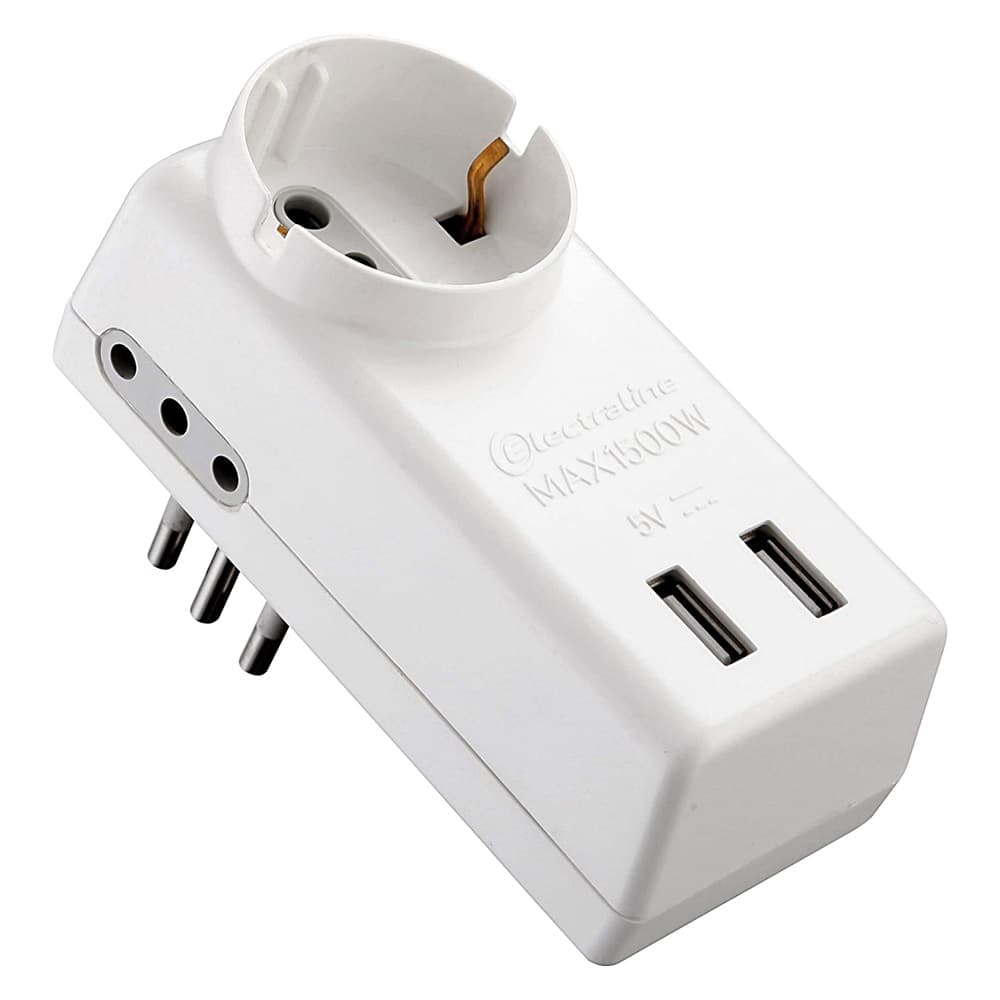 Adattatore Multipresa USB Art 71039 Electraline - 2