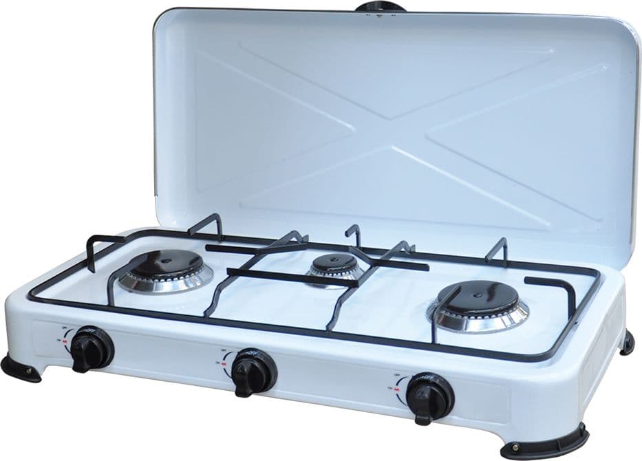Fornello 3 Fuochi a Gas Gpl Kasart 58 X 28 X in Acciaio Inox 11 cm