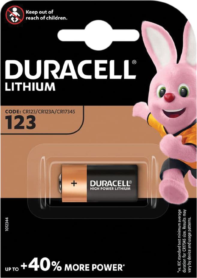 Pila per Fotocamera Digitale Pz 1 Duracell Cr123 3 v 10 Blister