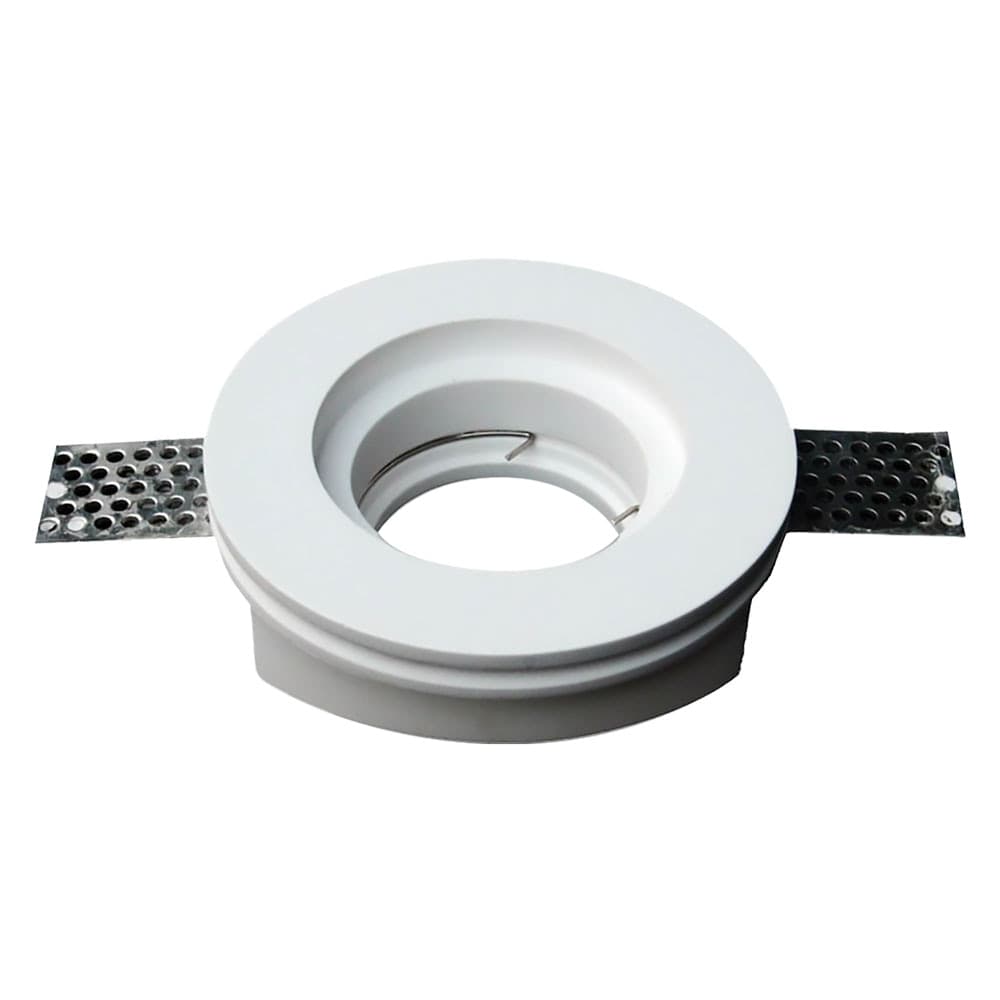 Portafaretto Led in Gesso Vtac Bianco Ø 103 mm X 33 mm