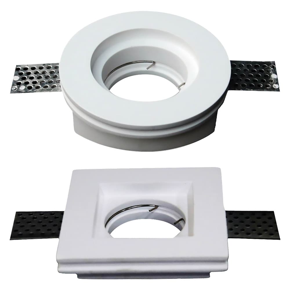 Portafaretto LED in Gesso Vtac Bianco 100 x 100 x 25 mm - 2