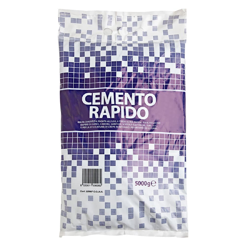 Cemento Rapido in Polvere in Busta 4 Pezzi 5 kg – Autres