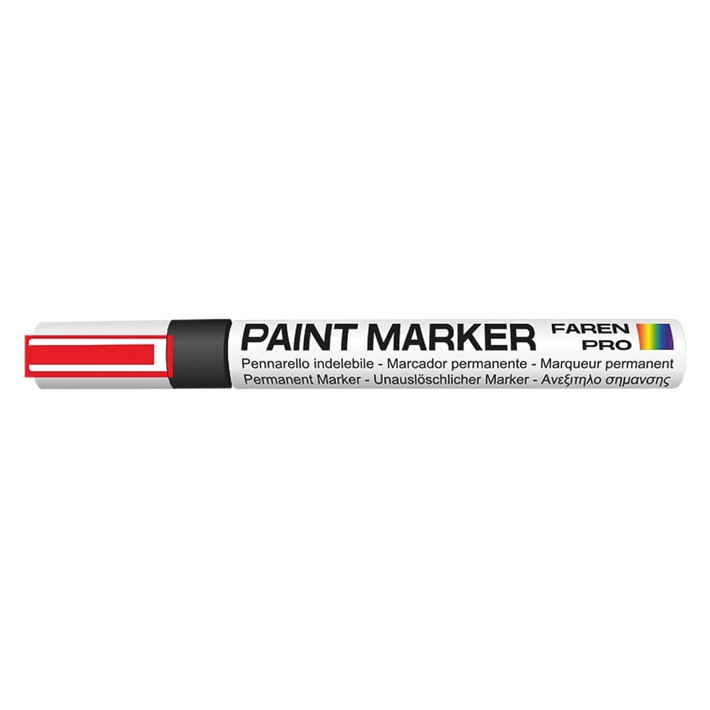 Pennarello Indelebile Faren Colore Rosso 12 Pezzi