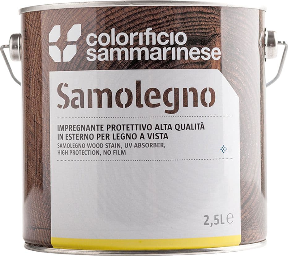 IMPREGNANTE 'SAMOLEGNO' Lt. 0,750  Noce scuro- 6 pezzi  - COLORIFICIO SAMMARINESE - 2