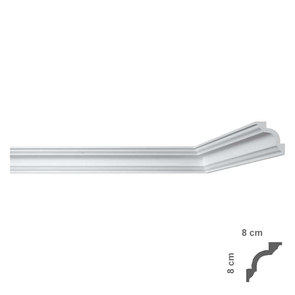 Cornice Decorativa per Soffitto Mod I780 Bovelacci 50 Pezzi 80 x 80 mm - 2