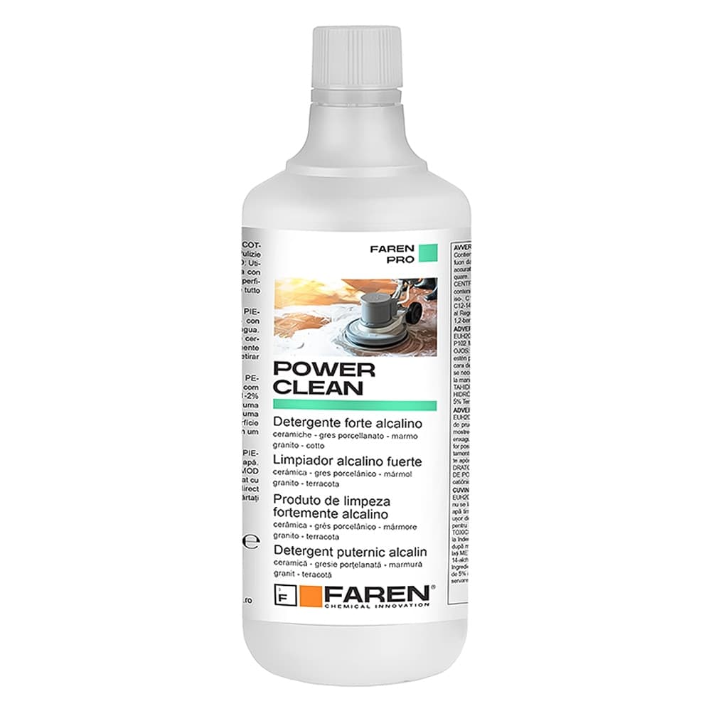 Detergente Antimacchia per Superfici Faren Power Clean in Gres 1 Lt
