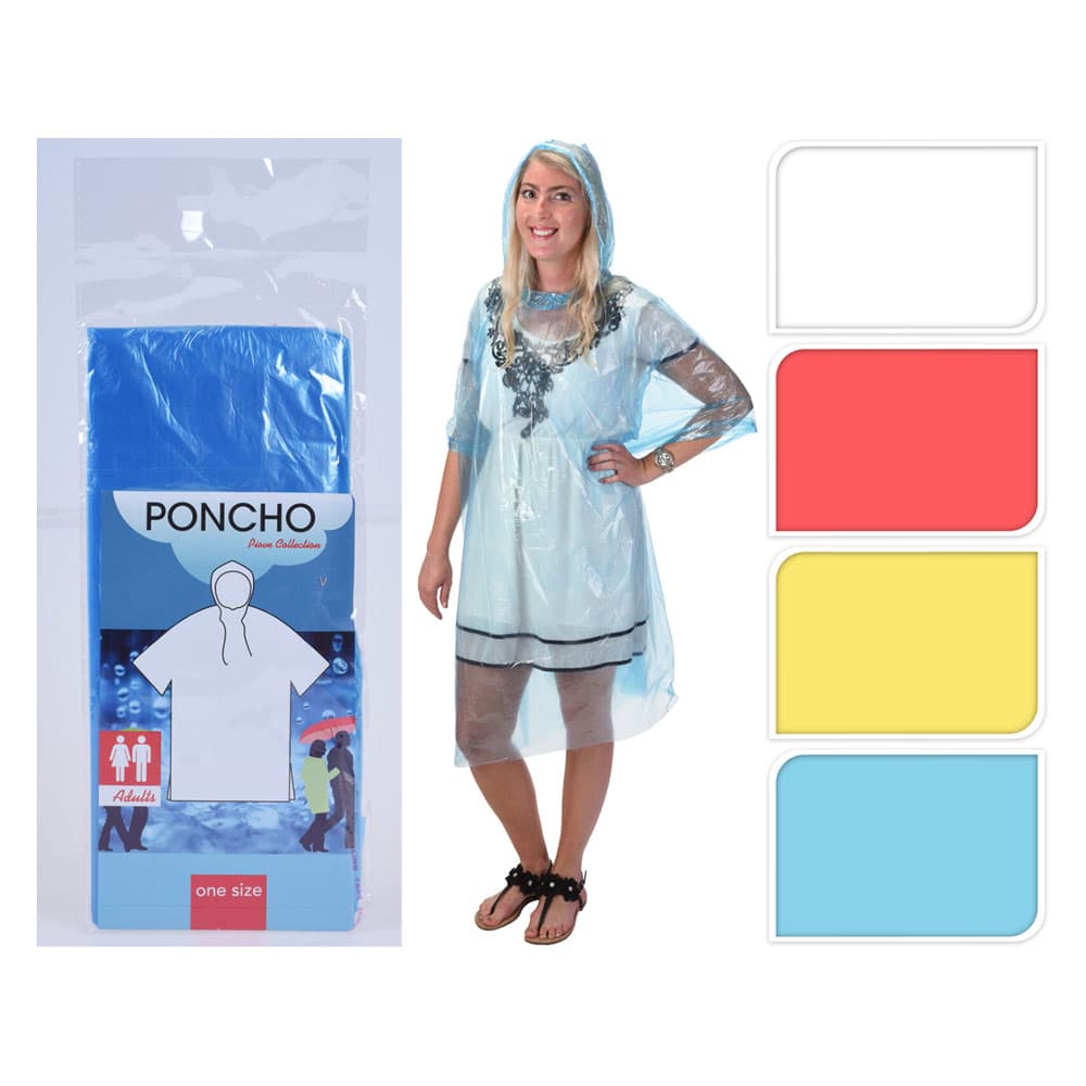Impermeabile Tascabile Monouso Poncho Taglia Unica - 2