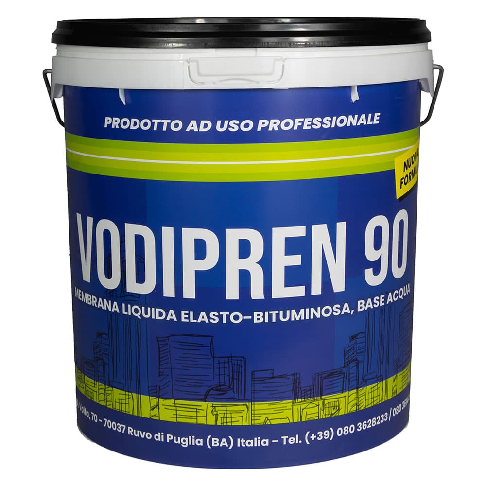 Guaina Bituminosa Liquida Vodichem Vodipren 90 Nera 4 Pezzi 1 kg - 2