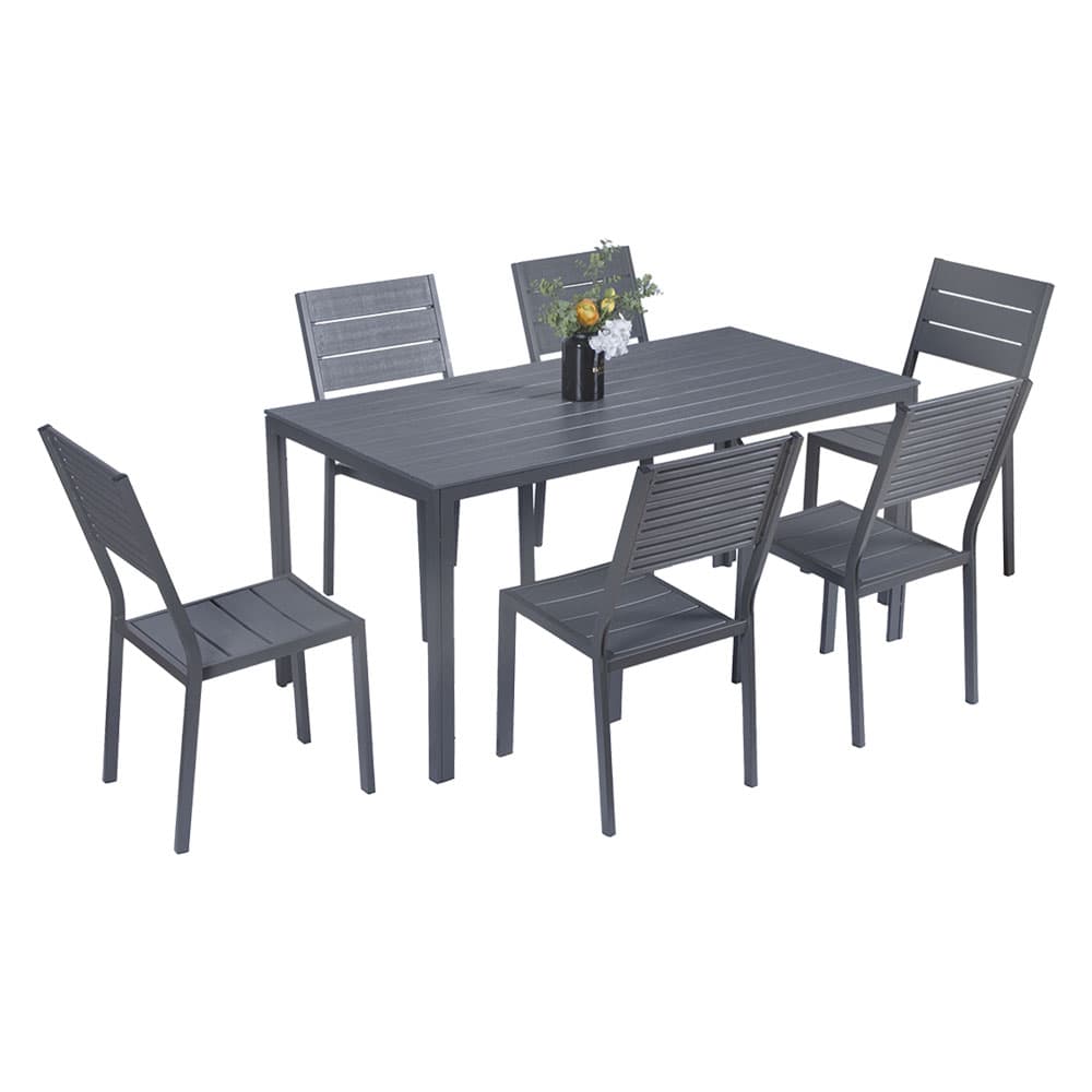 Set Giardino Lif Bodrum in Acciaio Colore Dark Grey - 2
