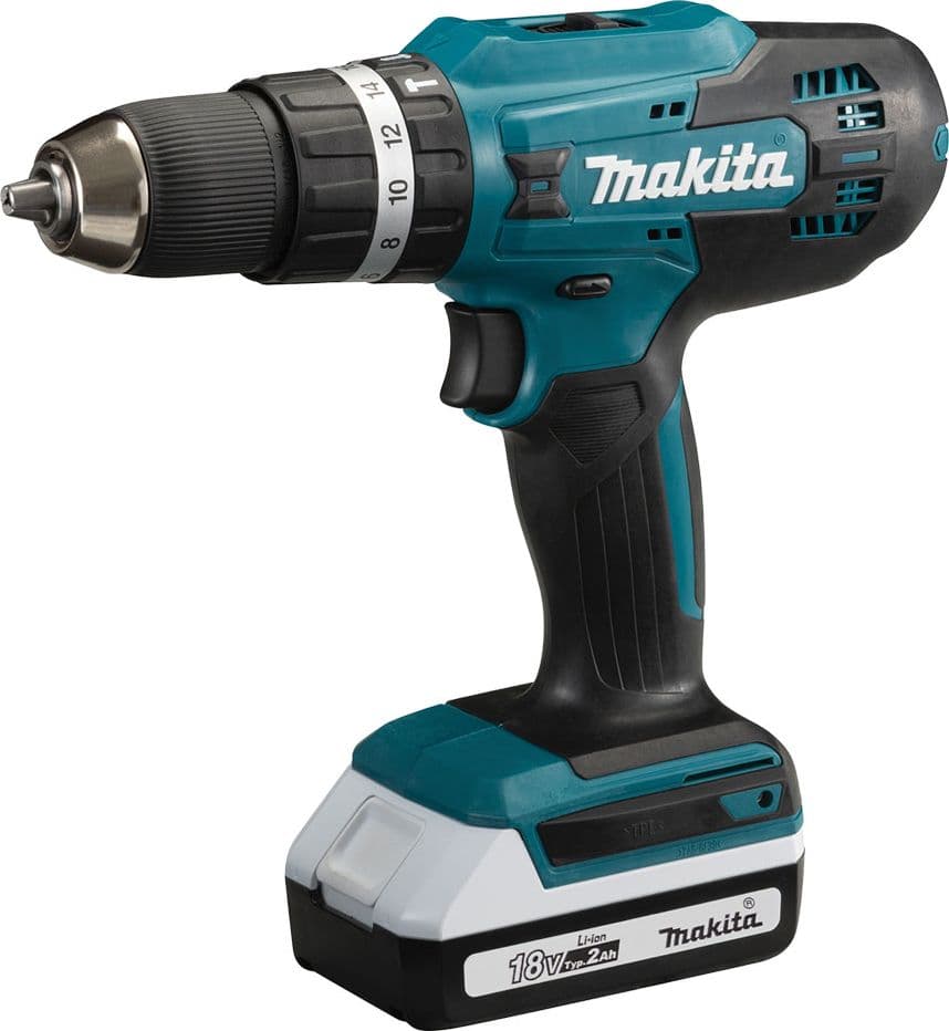Trapano Avvitatore a Batteria con Percussione Makita Hp488d006 18 v X2 2,0