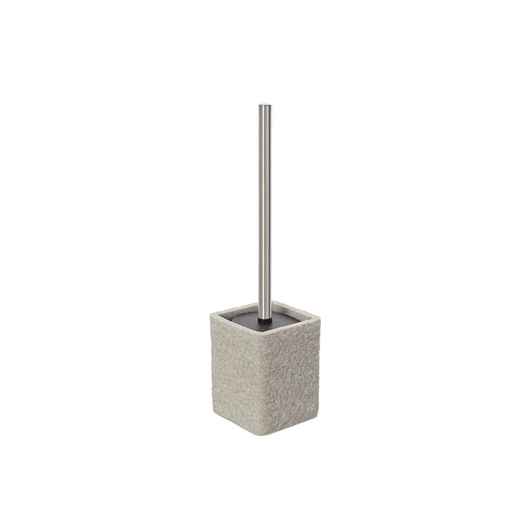 Porta Scopino Bagno in Poliresina Beige Effetto Pietra Linea Sabbia - 2