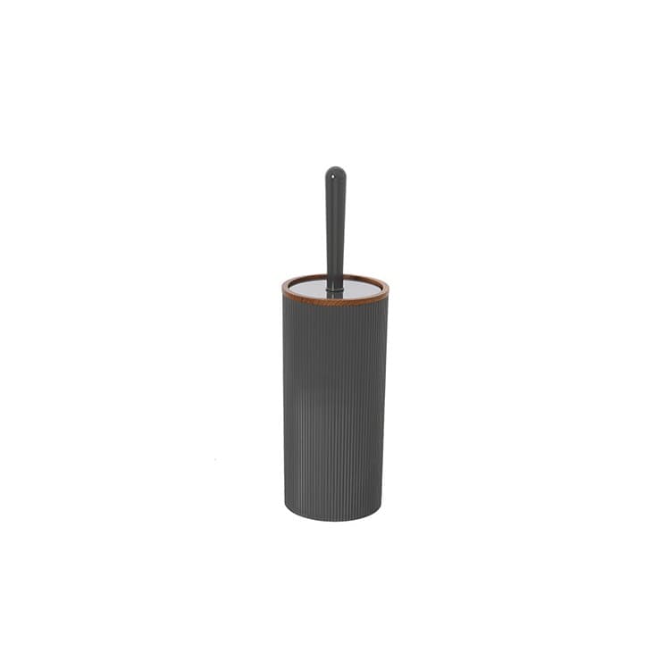 Porta Scopino Bagno in Plastica Grigia Design Moderno Linea London Feridras - 2