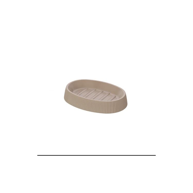 Portasapone Beige Linea London in Plastica Ps e ABS Design Moderno Feridras - 2