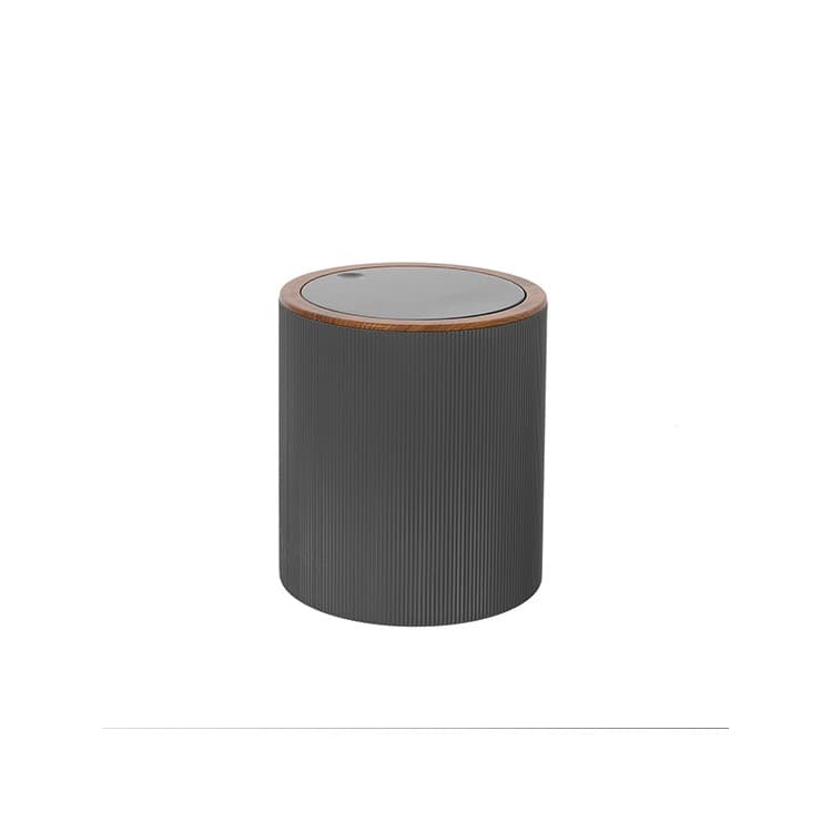 Pattumiera Bagno 5 L in Plastica Grigia Design Moderno Linea London - 2