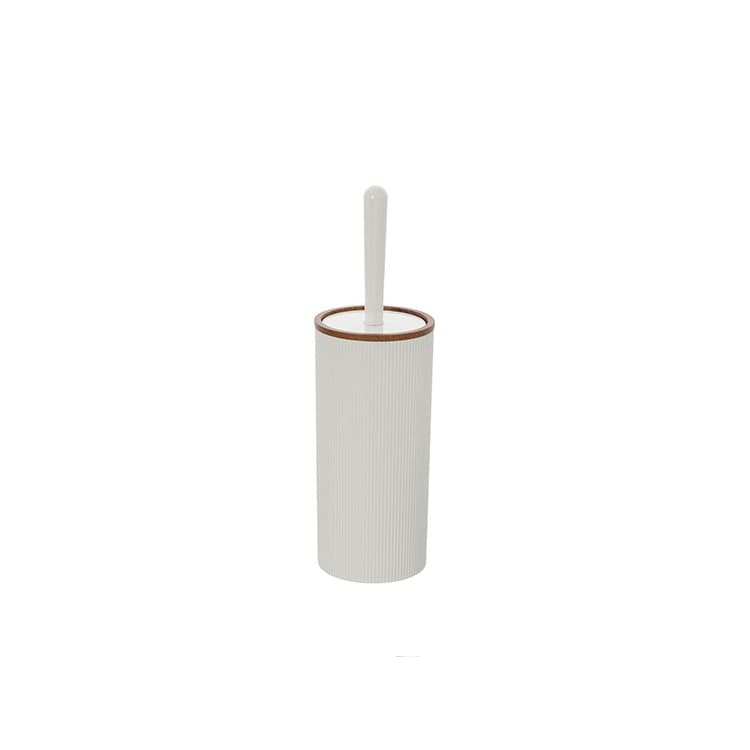 Porta Scopino Bagno in Plastica Bianca Design Moderno Linea London Feridras - 2