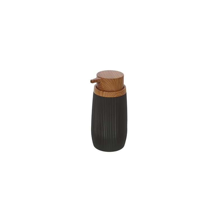 Dispenser Sapone Nero Linea London in Plastica Ps e ABS Design Moderno - 2