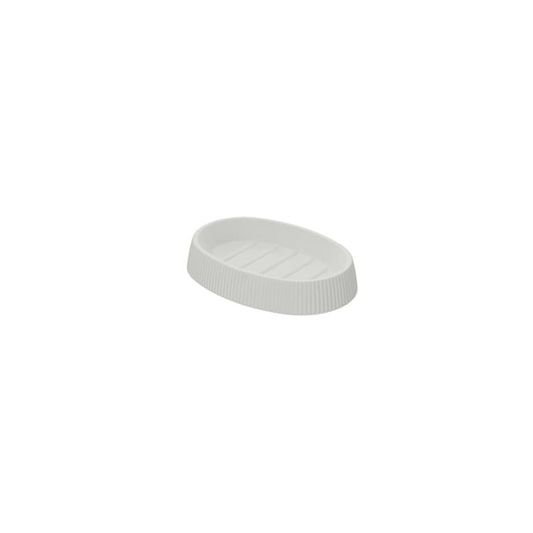 Portasapone Bianco Linea London in Plastica Ps e ABS Design Moderno - 2