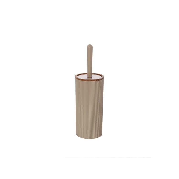 Porta Scopino Bagno in Plastica Beige Design Moderno Linea London Feridras - 2