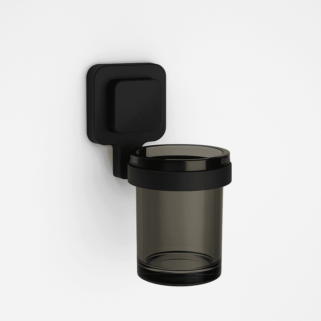 Porta Bicchiere Serie Kara Koemo Nero 7,6 cm x H 17,8 x 12 - 2