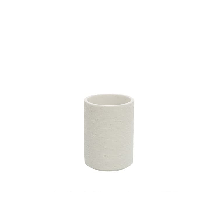 Portaspazzolino Bianco Linea Arizona in Poliresina Design Moderno Feridras - 2