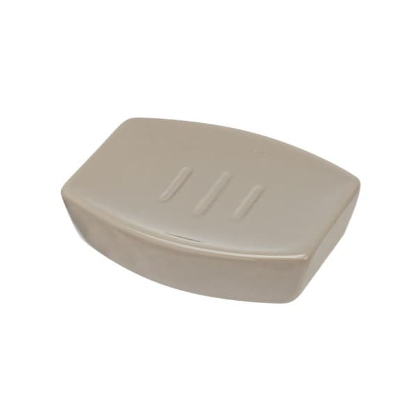 Porta Sapone in Ceramica Tortora Linea Parigi Feridras - 2