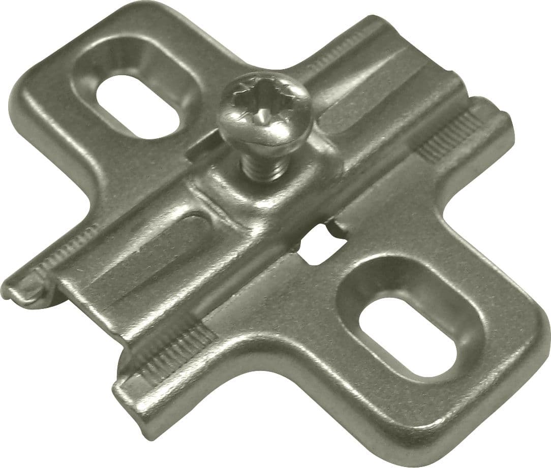 Basetta Stampata Fissa per Cerniere H. Mm 9 12 Pezzi Salice - 2
