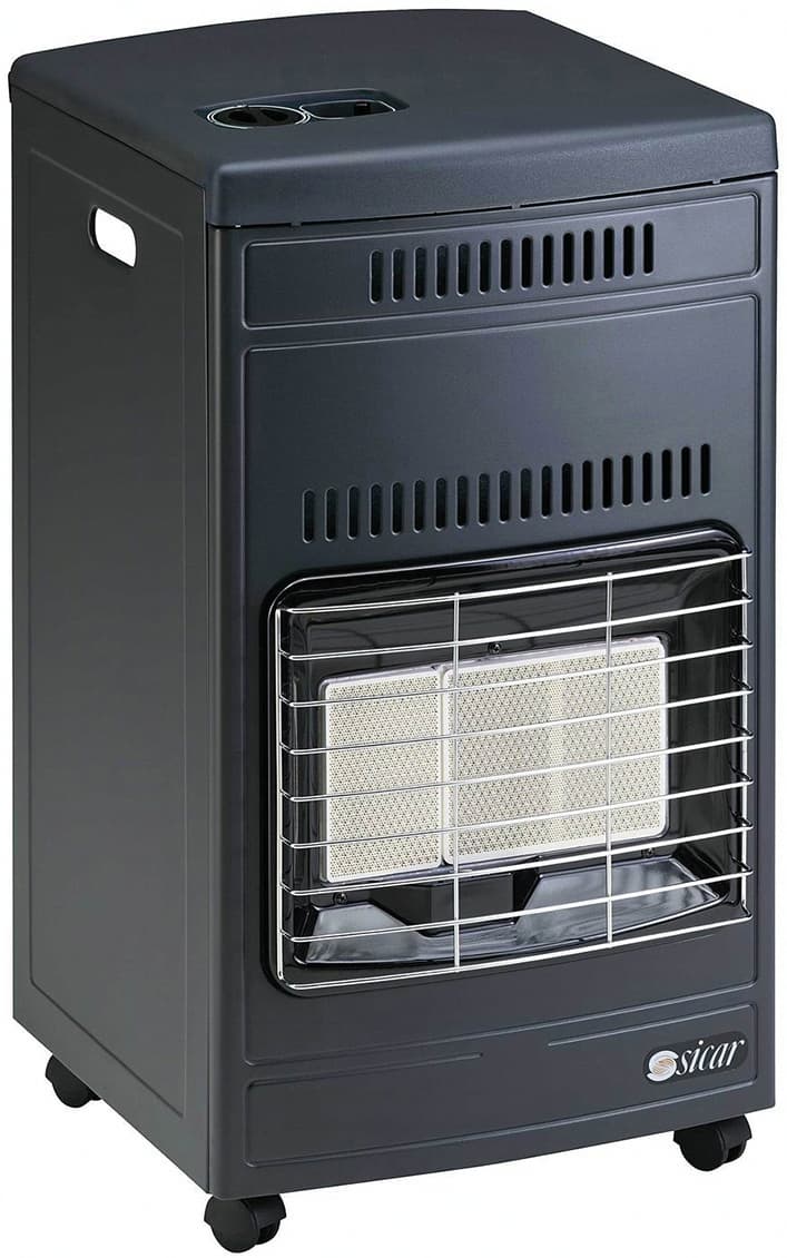 Stufa ad Infrarossi GPL Ventilata 4 200 W Colore Grigio Sicar - 2