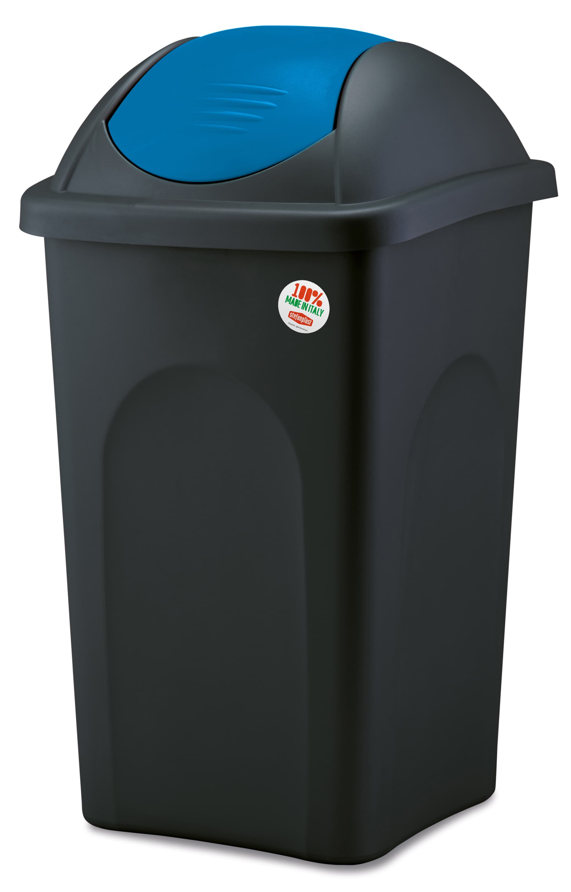Pattumiera Basculante Multipat L 30 cm 29 x 39X50 H Colore Nero Blu - 2