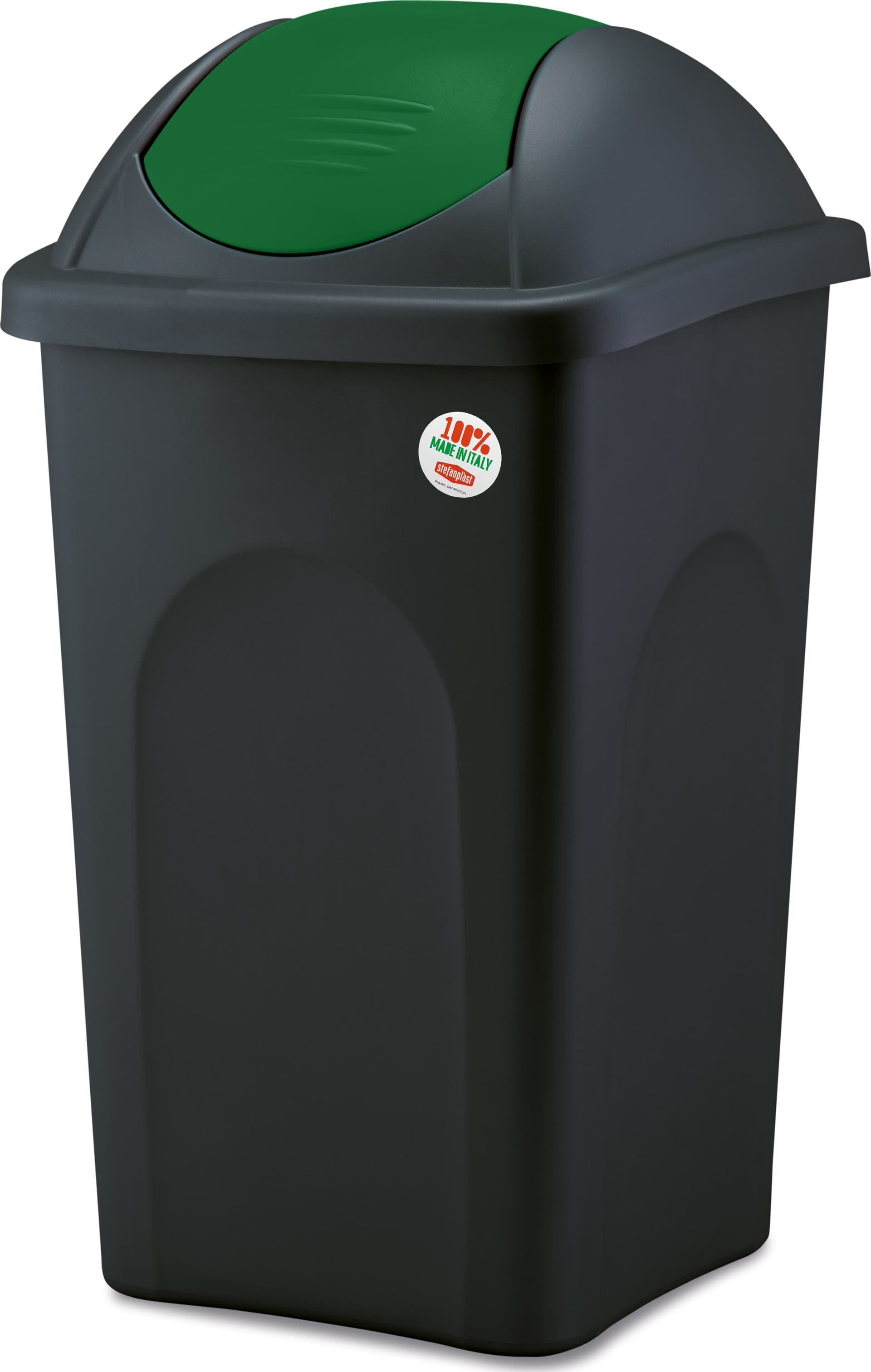 Pattumiera Basculante Multipat L 30 cm 29 x 39X50 H Colore Nero Verde - 2