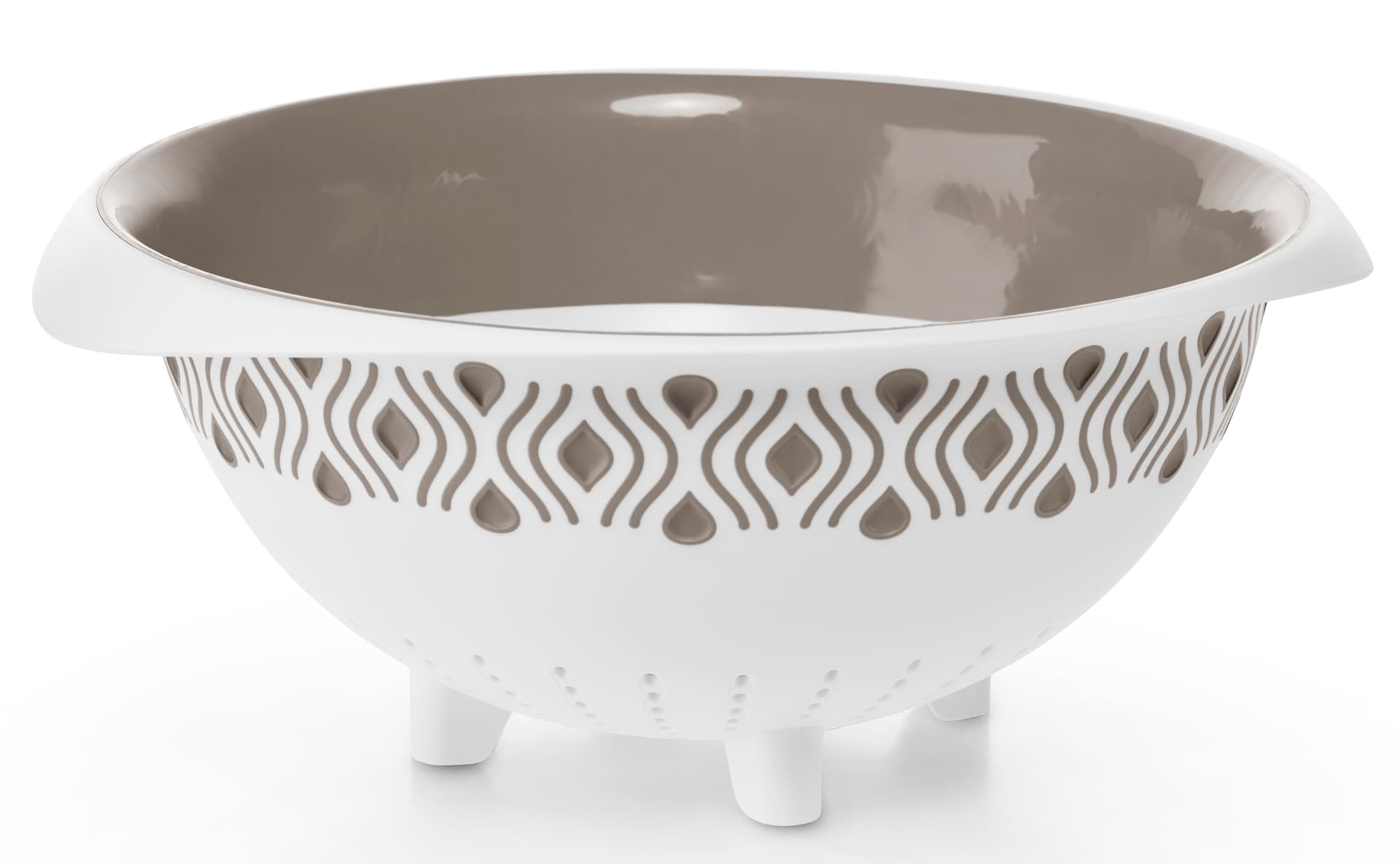 Scolapasta Tosca Ø Cm 28 Bianco Tortora Chiaro Stefanplast - 2