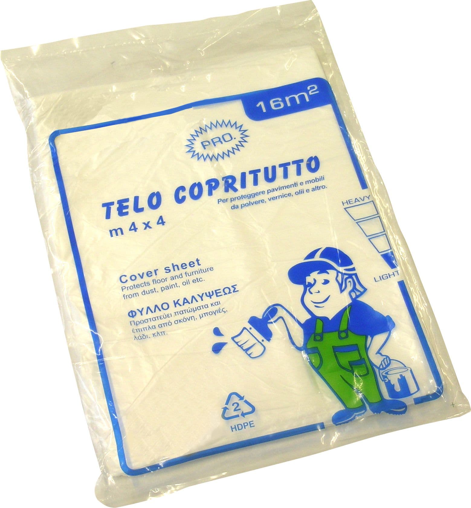 Telo Copritutto Pro Gr. 100 Mq. 16 (4 x 4) 100 Pezzi - 2