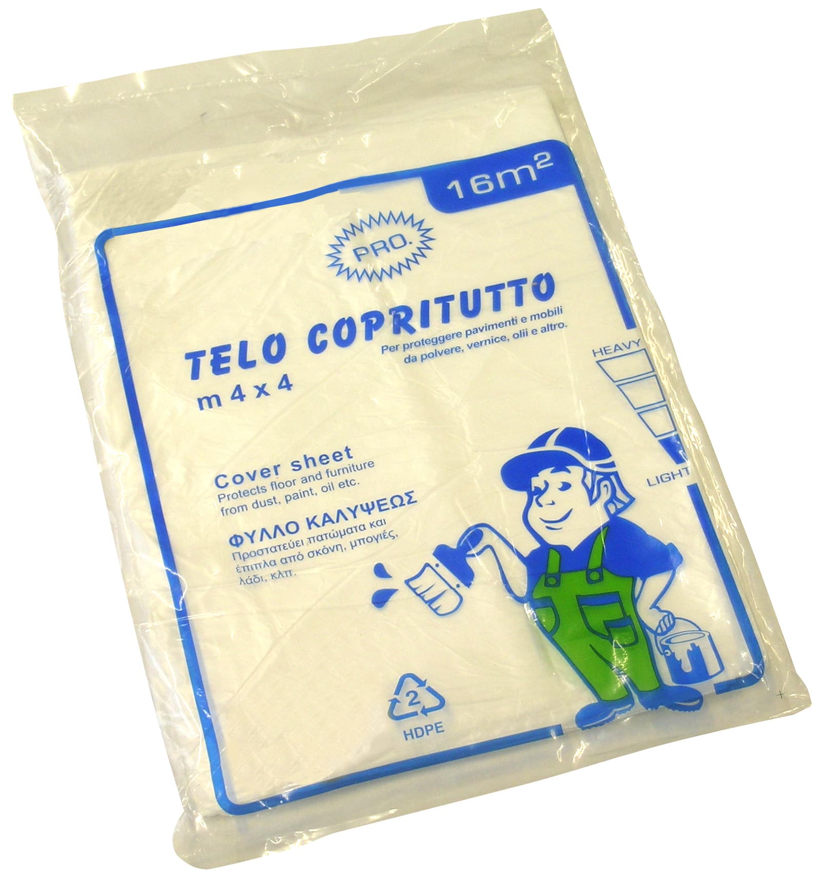 Telo Copritutto Pro Gr. 100 Mq. 16 (4 x 4) 100 Pezzi - 2