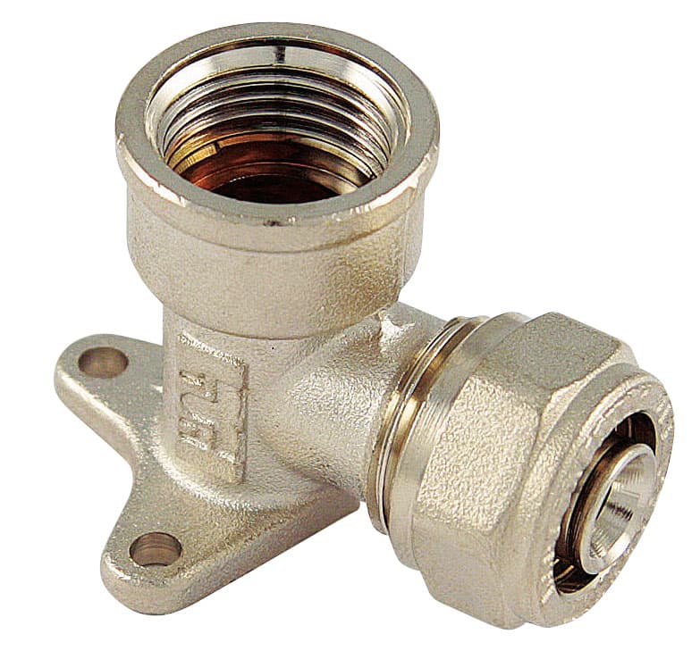 Raccordo per Tubo Multistrato Curvo Femmina con Flangia Misura 16X½ 10 - 2