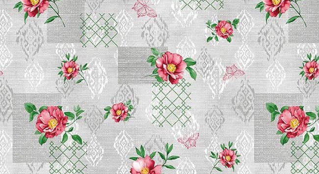 Tovagliato in PVC Fantastik Fiori 1176 3 Rotolo Cm 140 (h) x 20 M (L) - 2