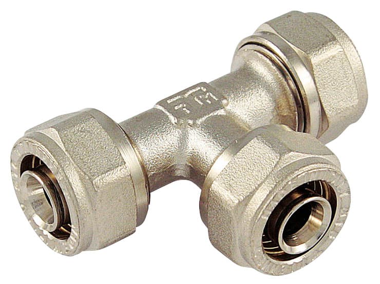 Raccordo per Tubo Multistrato a T Misura 16 x 16X16 5 Pezzi Tiemme - 2