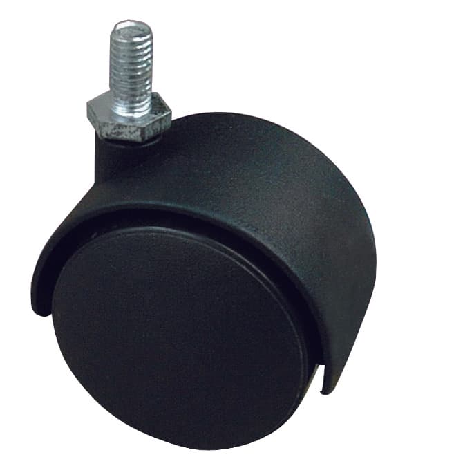 Ruota Girevole per Mobili Cuffia Nylon Mm 40 Perno M8X15 4 Pezzi Utilia - 2