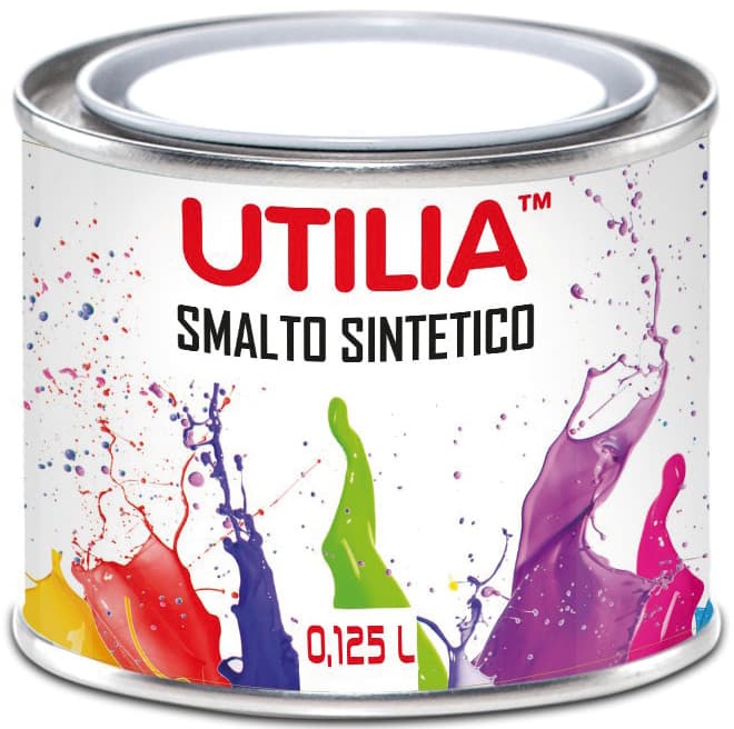 Smalto Sintetico Ml. 125 Rosso 6 Pezzi Utilia - 2