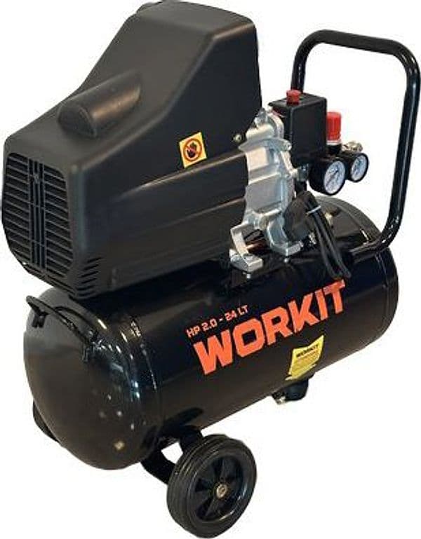 Compressore Ac Coassiale Workit Lubrificato Lt 24 HP 2 - 2