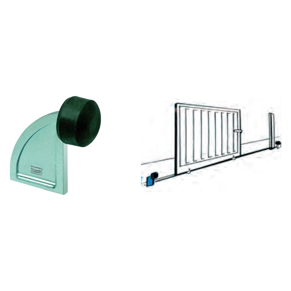 Arresto per Cancelli Scorrevoli Art 200 Par. Dim. Comunello Ø 37 50 x 93 mm - 2