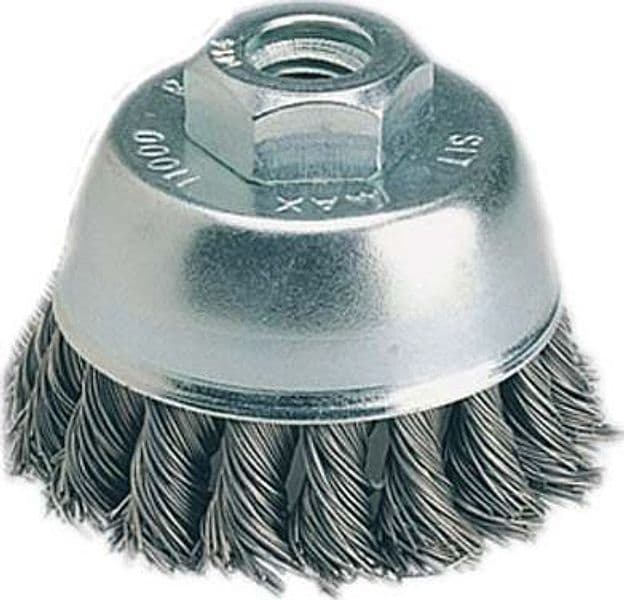 Spazzola Acciaio Ritorto a Tazza con Foro Cebo Mm .M14 70 F 2 Pezzi - 2