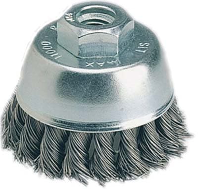 Spazzola Acciaio Ritorto a Tazza con Foro Cebo Mm .M14 70 F 2 Pezzi - 2