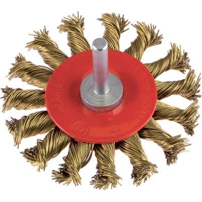 Spazzola Acciaio Ritorto Circolare con Gambo PG 475.70 mm 100 g.mm 6X25 - 2