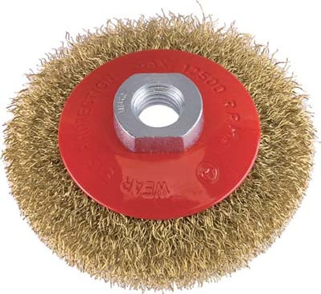 Spazzola Acciaio Conica con Filetto PG 468 F.M14 120 mm 2 Pezzi - 2