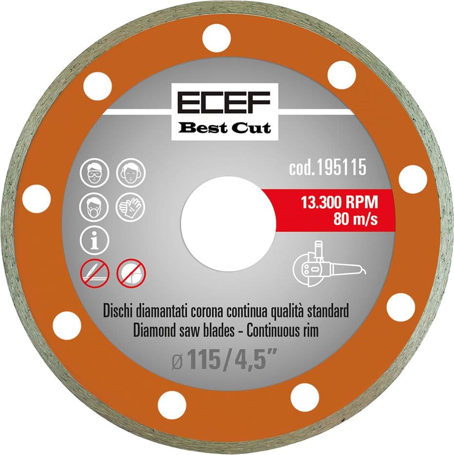 Disco Diamantato Ecef Ø 115 X 2,0 per Ceramica - 2
