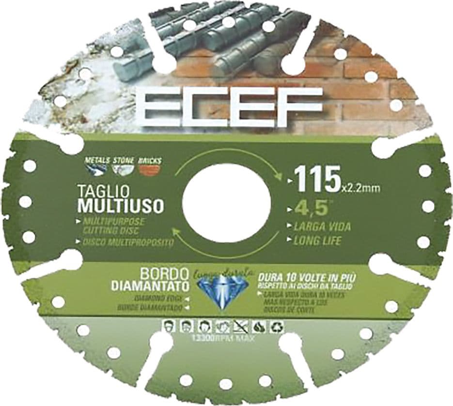 Disco Diamantato Ecef Multiusi Ø 115 X in Ghisa 2,2 mm - 2