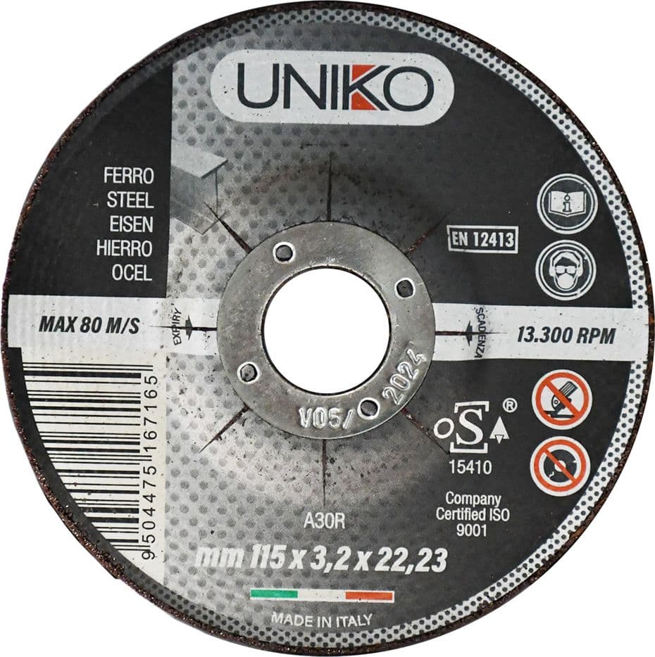 Mola Abrasiva per Uniko Ferro 25 Pezzi Ø 115 x 3,2 - 2