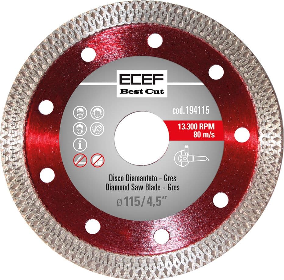 Disco Diamantato Ecef Ø 115 X 1,3 in Gres - 2
