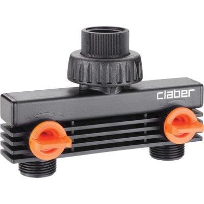 Presa a Rubinetto con 2 Innesti Filettati Claber ¾f Self 8589 - 2